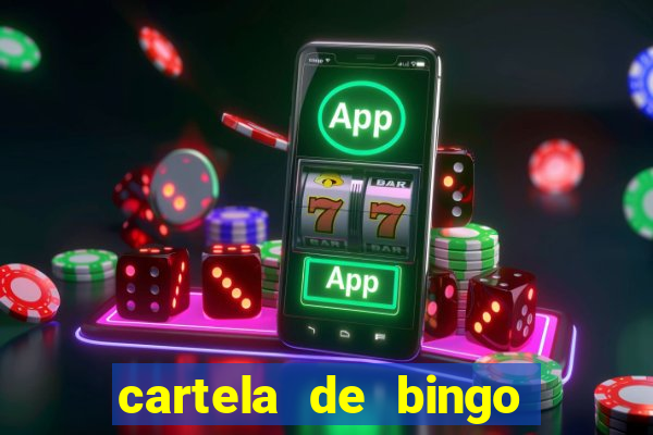 cartela de bingo cha de bebe