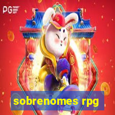 sobrenomes rpg